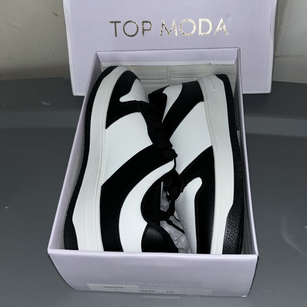 Top Moda Monica Black And White Panda Sneaker